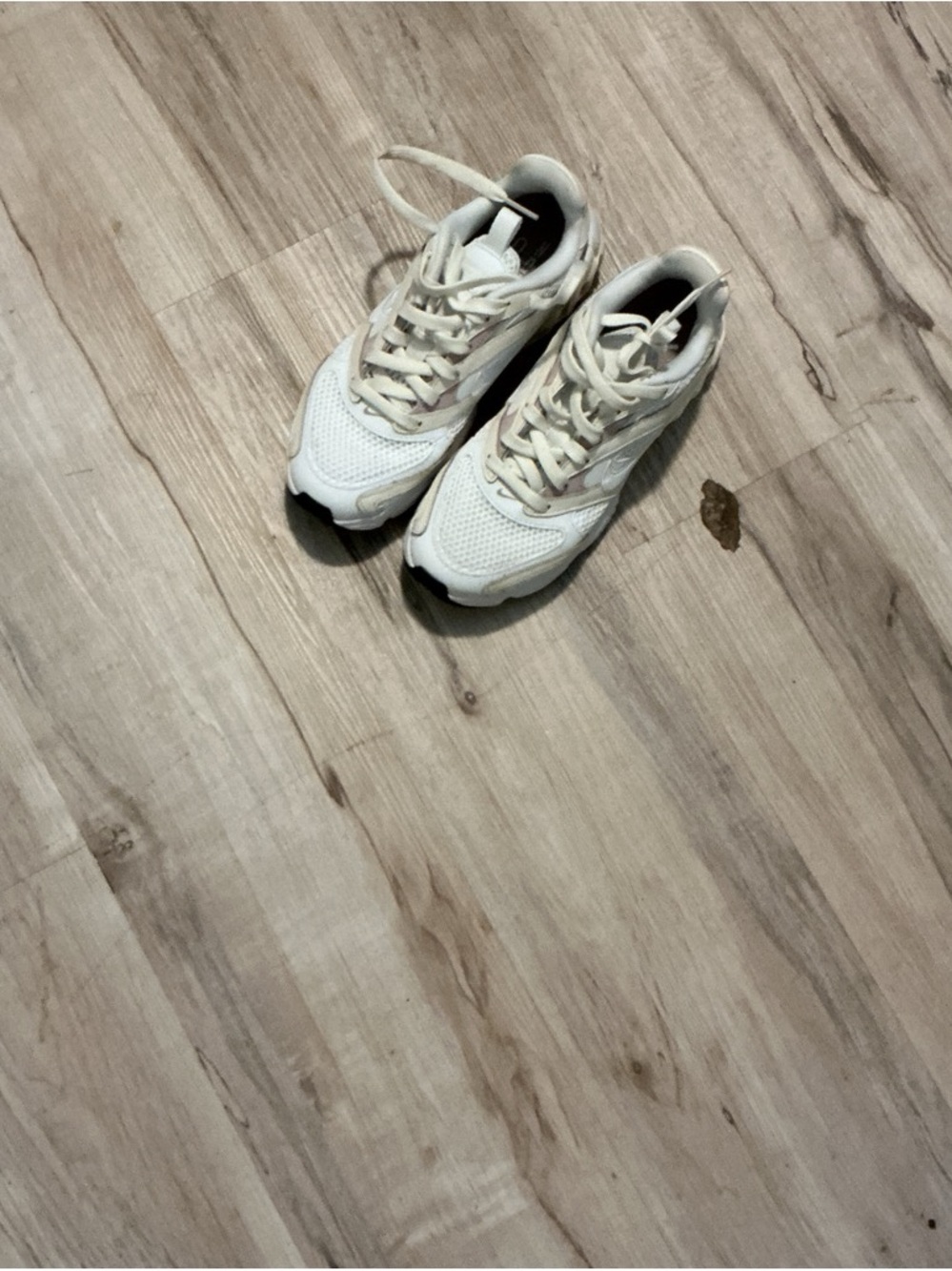 White Mesh Athletic Sneakers